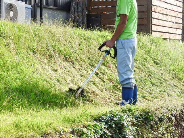 庭の草刈り
