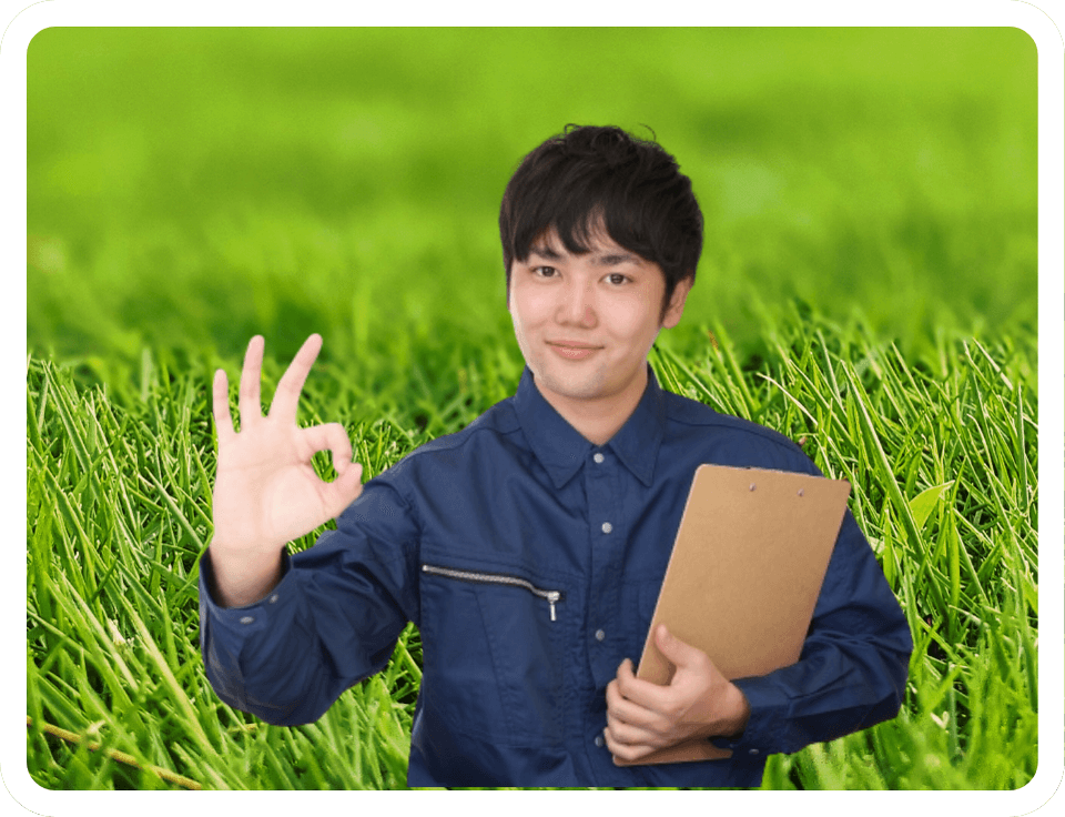 OKサインにする作業員